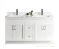 60'' DOUBLE SINKS HDF VANITY WITH TOP