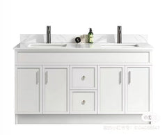 60'' DOUBLE SINKS HDF VANITY WITH TOP