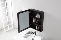 Medicine Mirror Cabinet Black 24'' x 32''