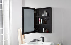 Medicine Mirror Cabinet Black 24'' x 32''