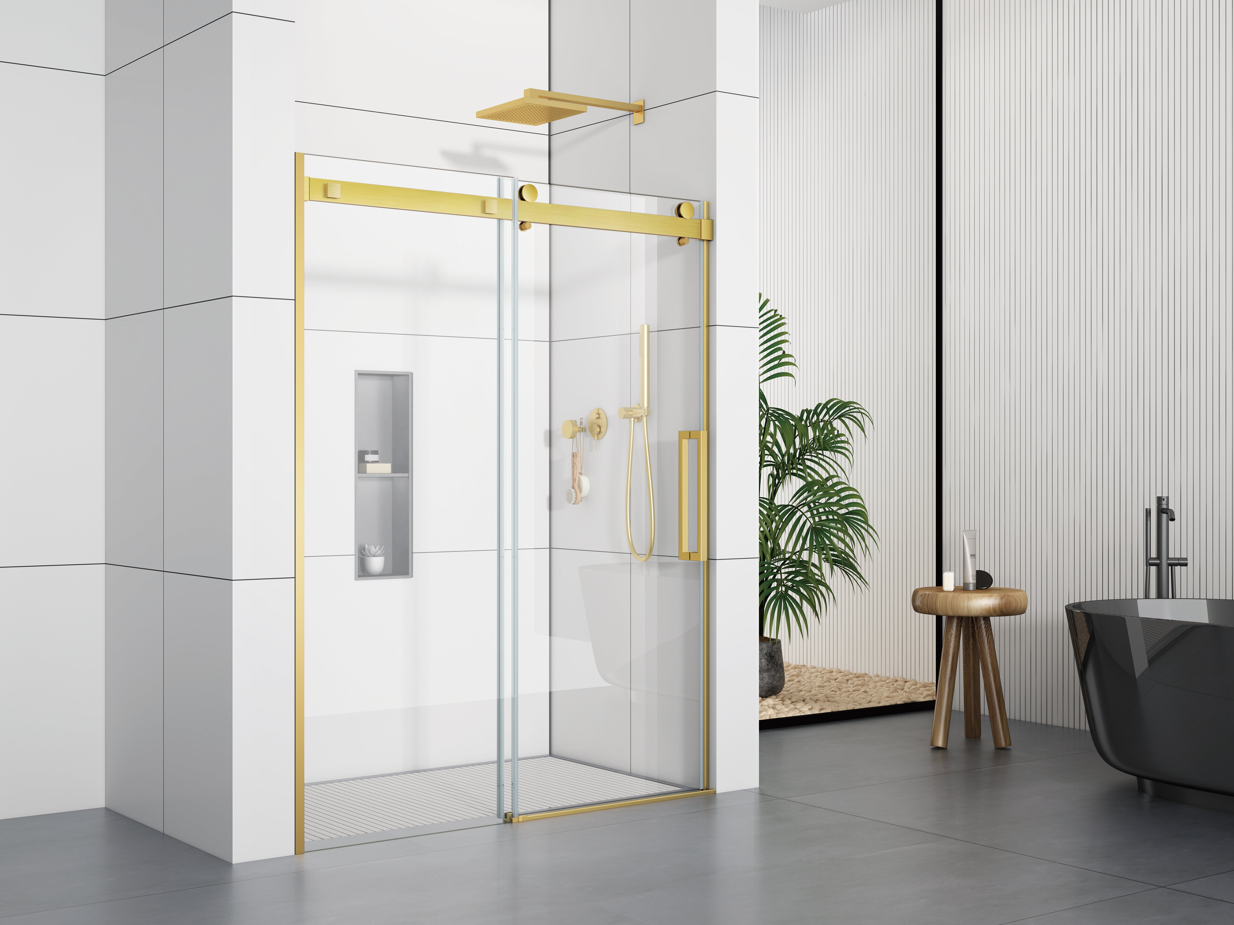 60''X 72'' Frameless Shower Glass Doors - D35