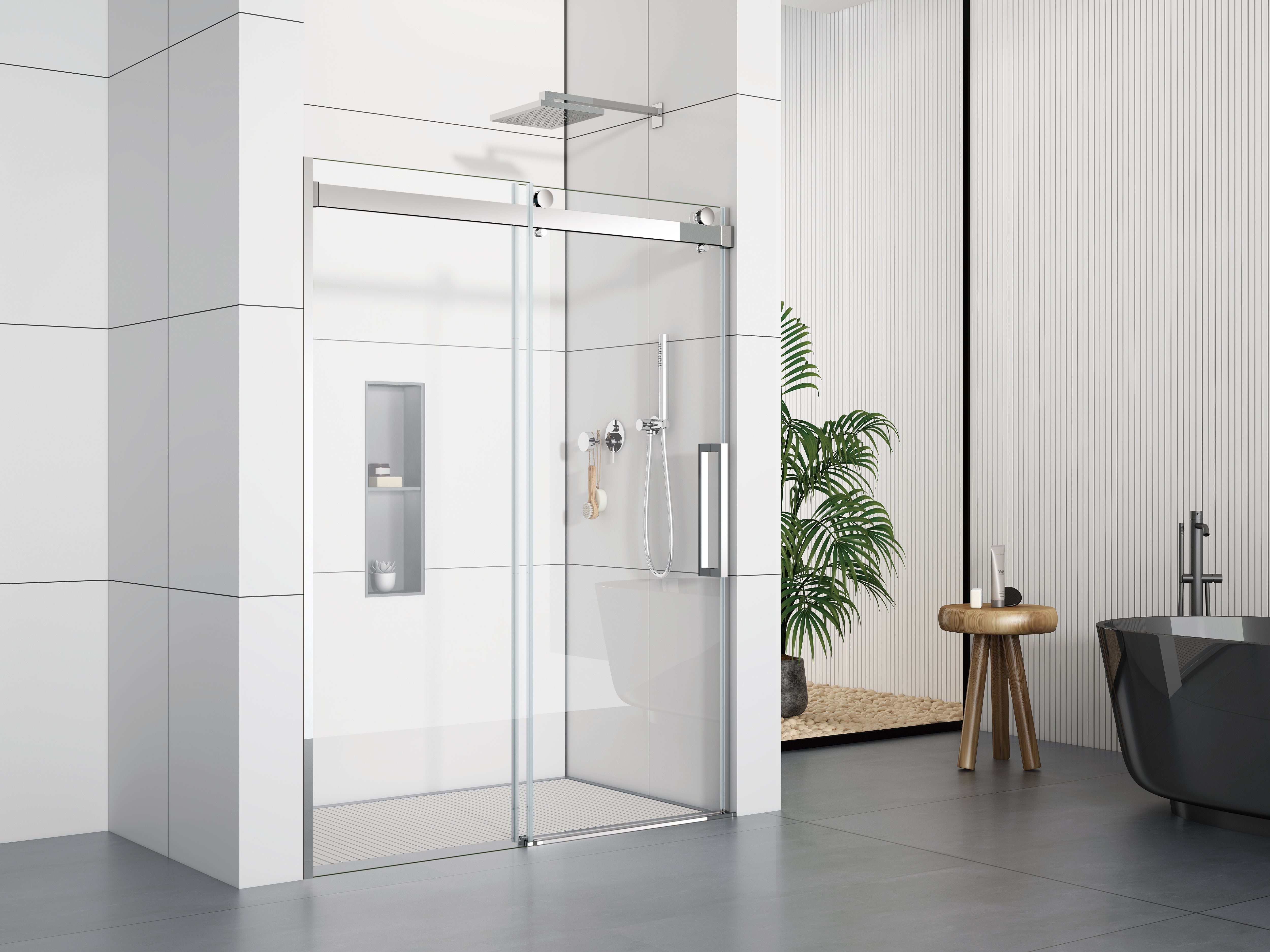 60''X 72'' Frameless Shower Glass Doors - D35