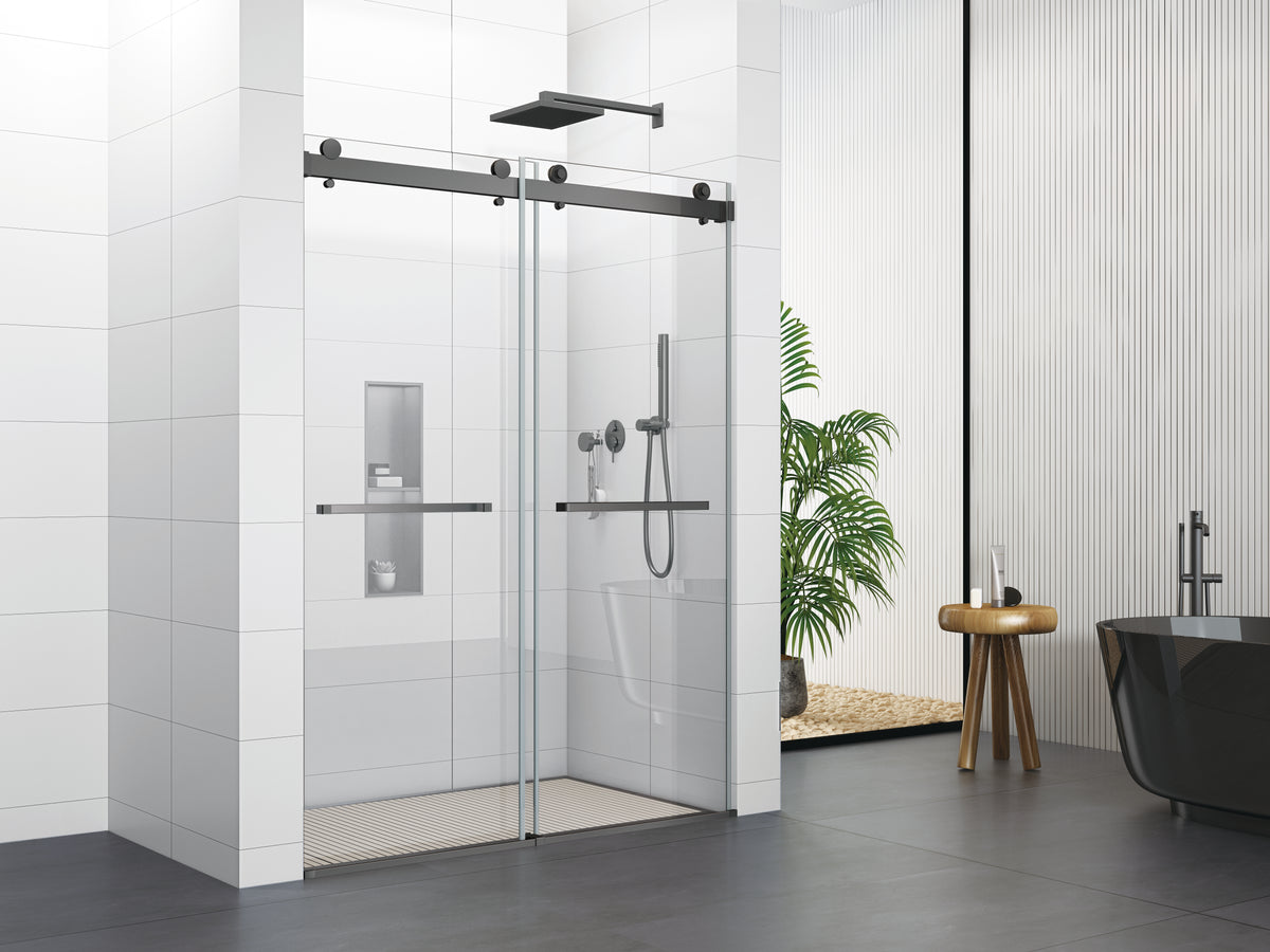 60'' X 72'' Frameless Shower Glass Door -D36