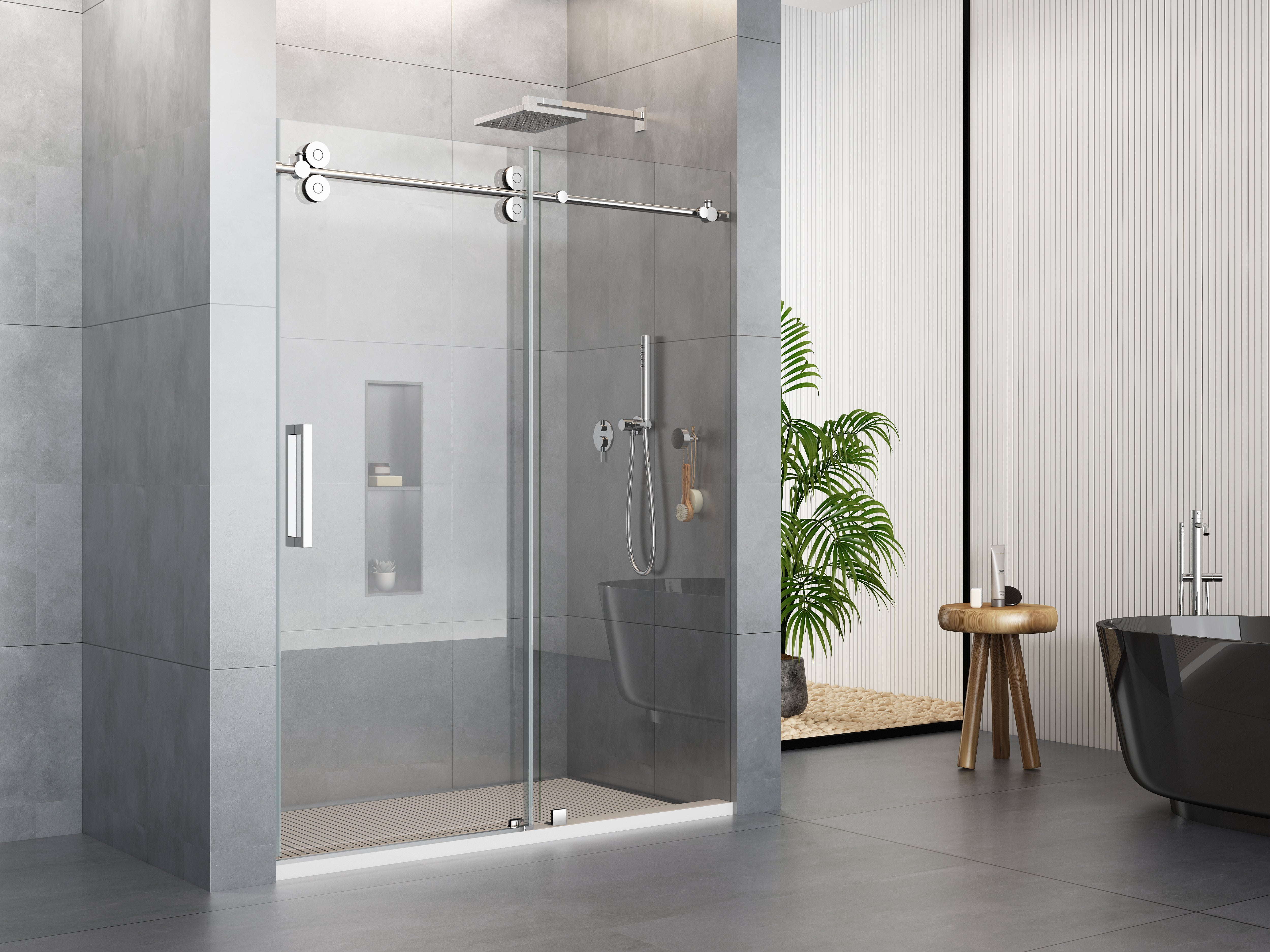 60''X 72'' Frameless  Shower Glass Doors D38